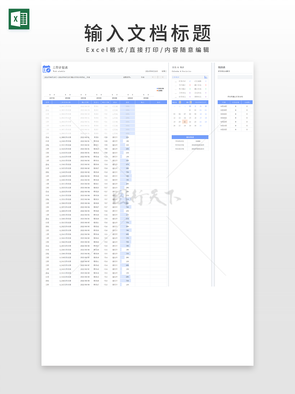 2024年截止任务分布情况表格